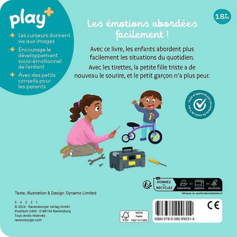 Ravensburger  Play+: Livre routines émotion, francese 