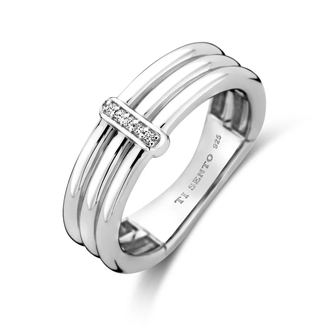 TI SENTO - Ring, 54, Silber