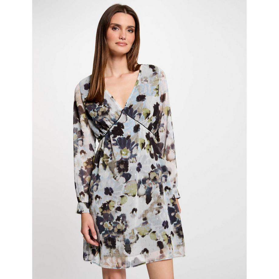 MORGAN Mini Robe Droite Fleurie  