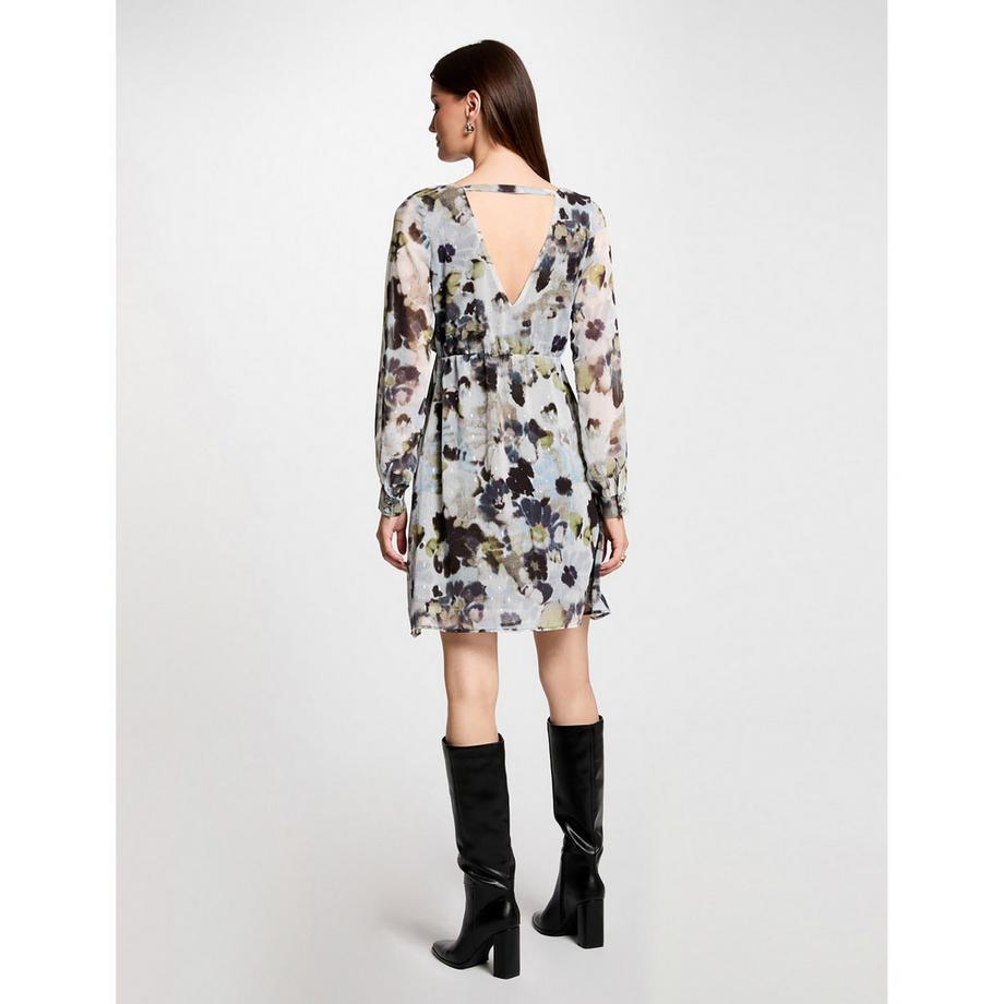 MORGAN Mini Robe Droite Fleurie  
