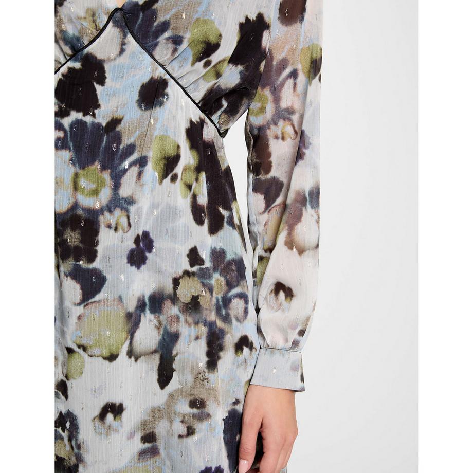 MORGAN Mini Robe Droite Fleurie  