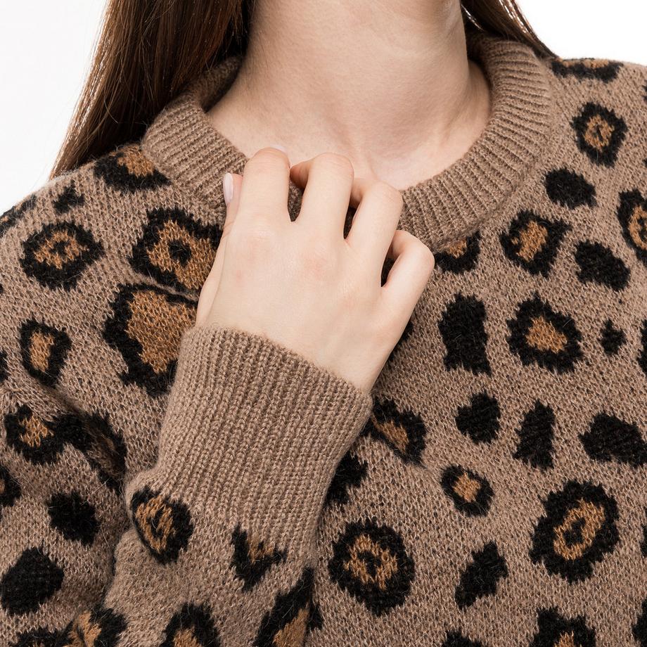 Manor Woman Pull Imprimé Léopard Coupe Boxy  