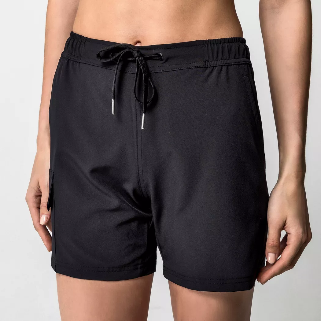 Manor Sport Solid Short Cargo Swim Shorts Black Size M