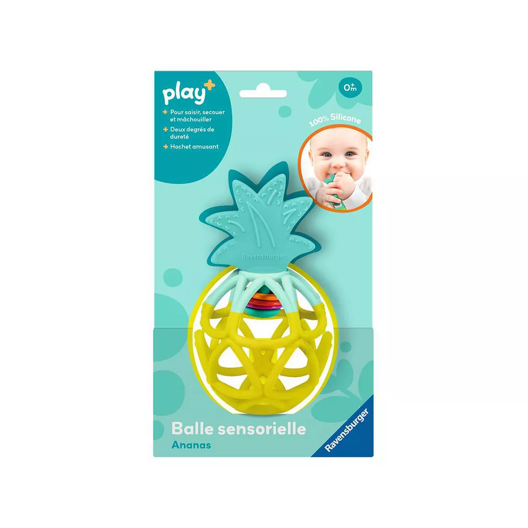 Ravensburger - Play+ Balle sensorielle ananas, französisch, Multicolor