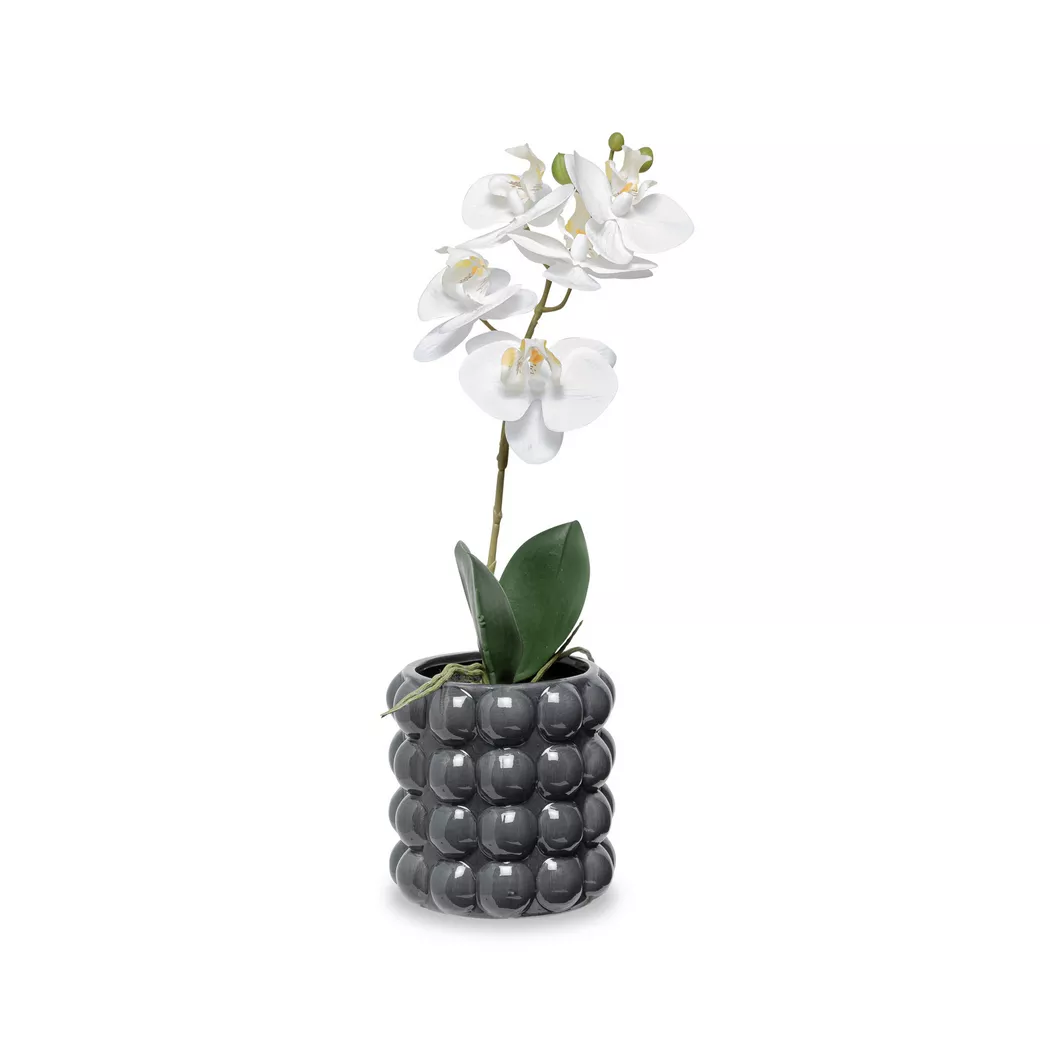 Manor - Keramiktopf, H13.3CM,Ø13.3CM, Dunkelgrau