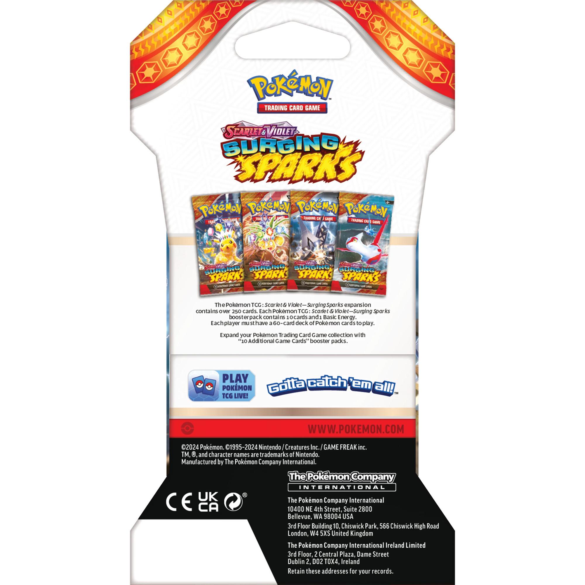 Pokémon  SV08 'Surging Sparks' Booster Blister 10K., Zufallsauswahl 