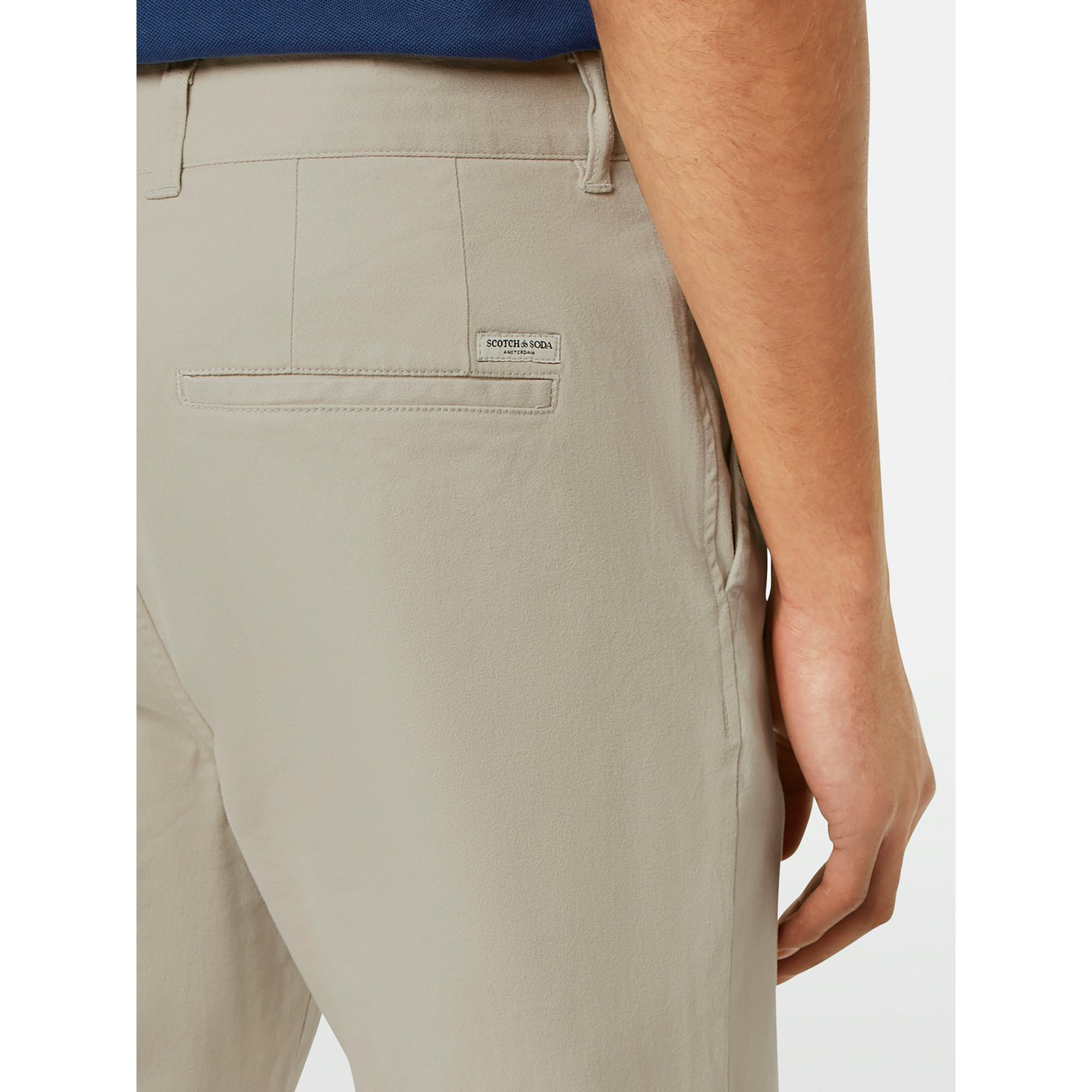 Scotch & Soda Seasonal core - Mott washed cotton-blend twill chino Pantalon chino, Regular Fit 
