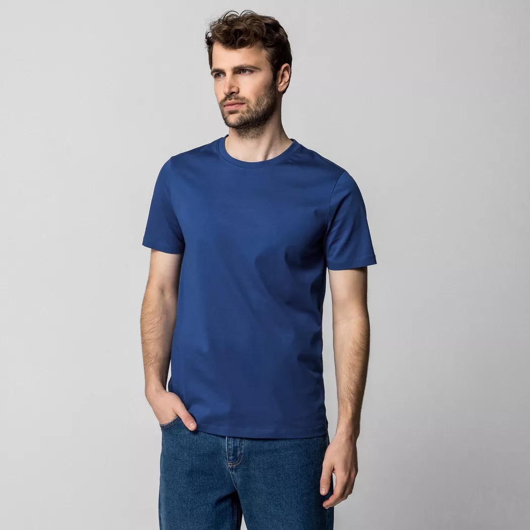 Manor Man - T-Shirt, für Herren, Cyan-Blau, Größe M