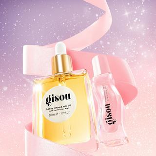 GISOU  Honey Gloss & Go Duo - Set di olio per capelli e olio per labbra 