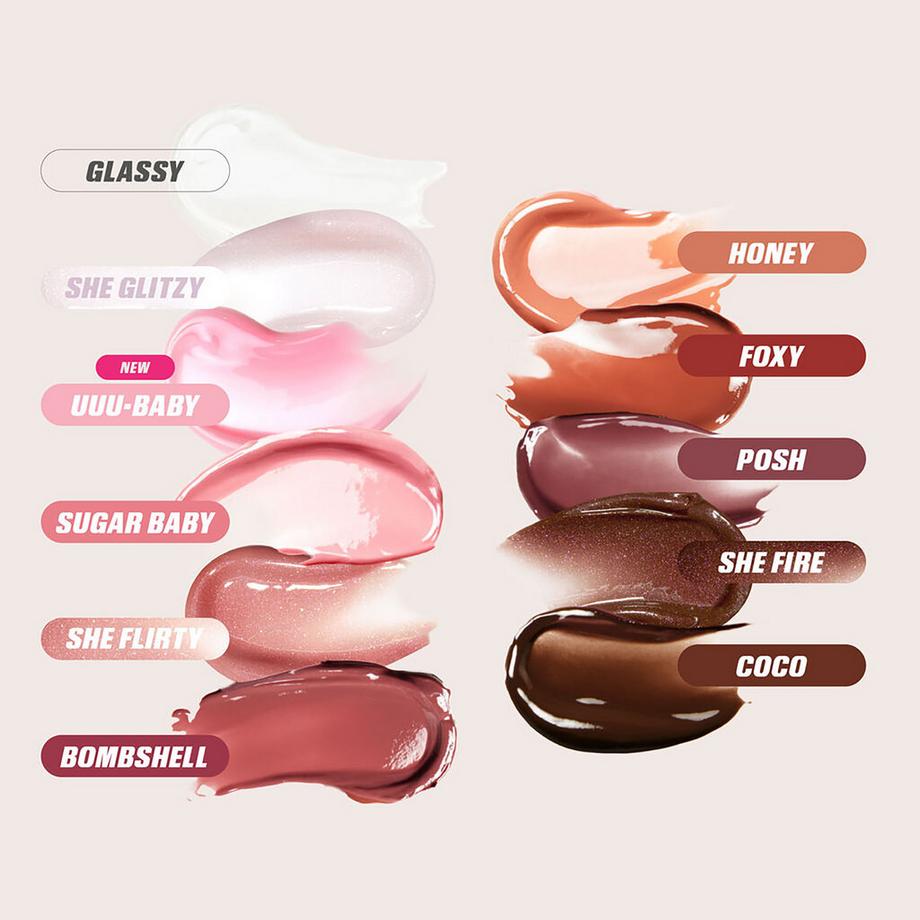 Huda Beauty Hochglänzender Lipgloss Faux Filler 