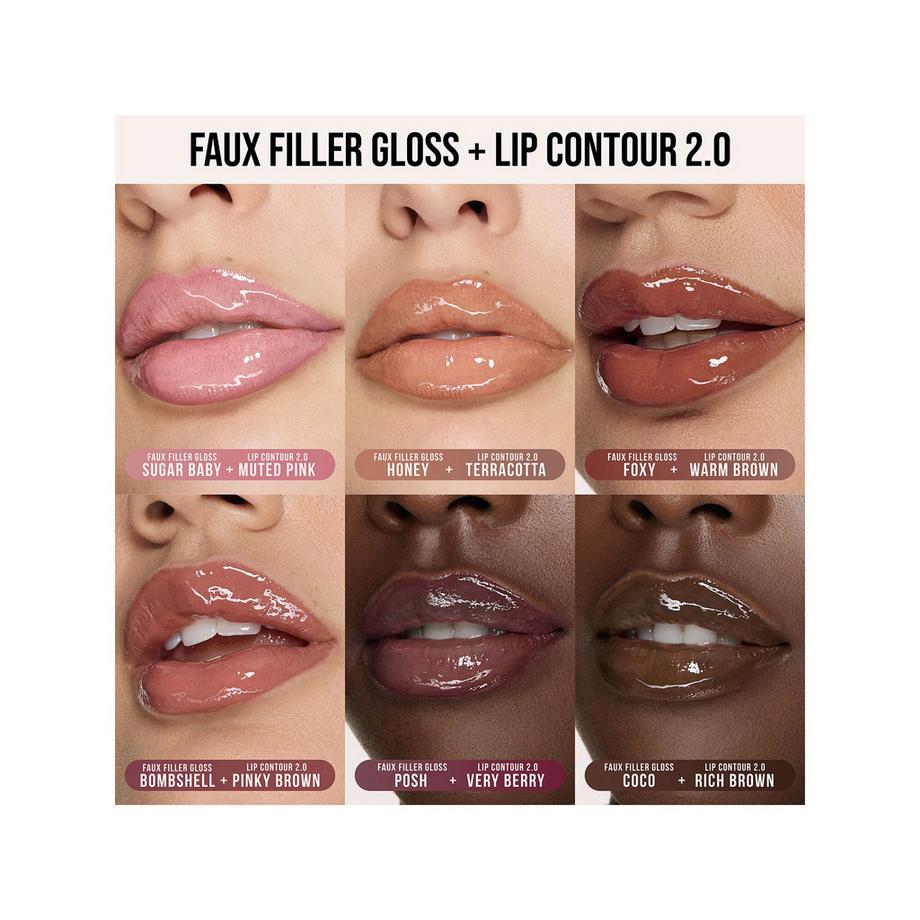 Huda Beauty Hochglänzender Lipgloss Faux Filler 
