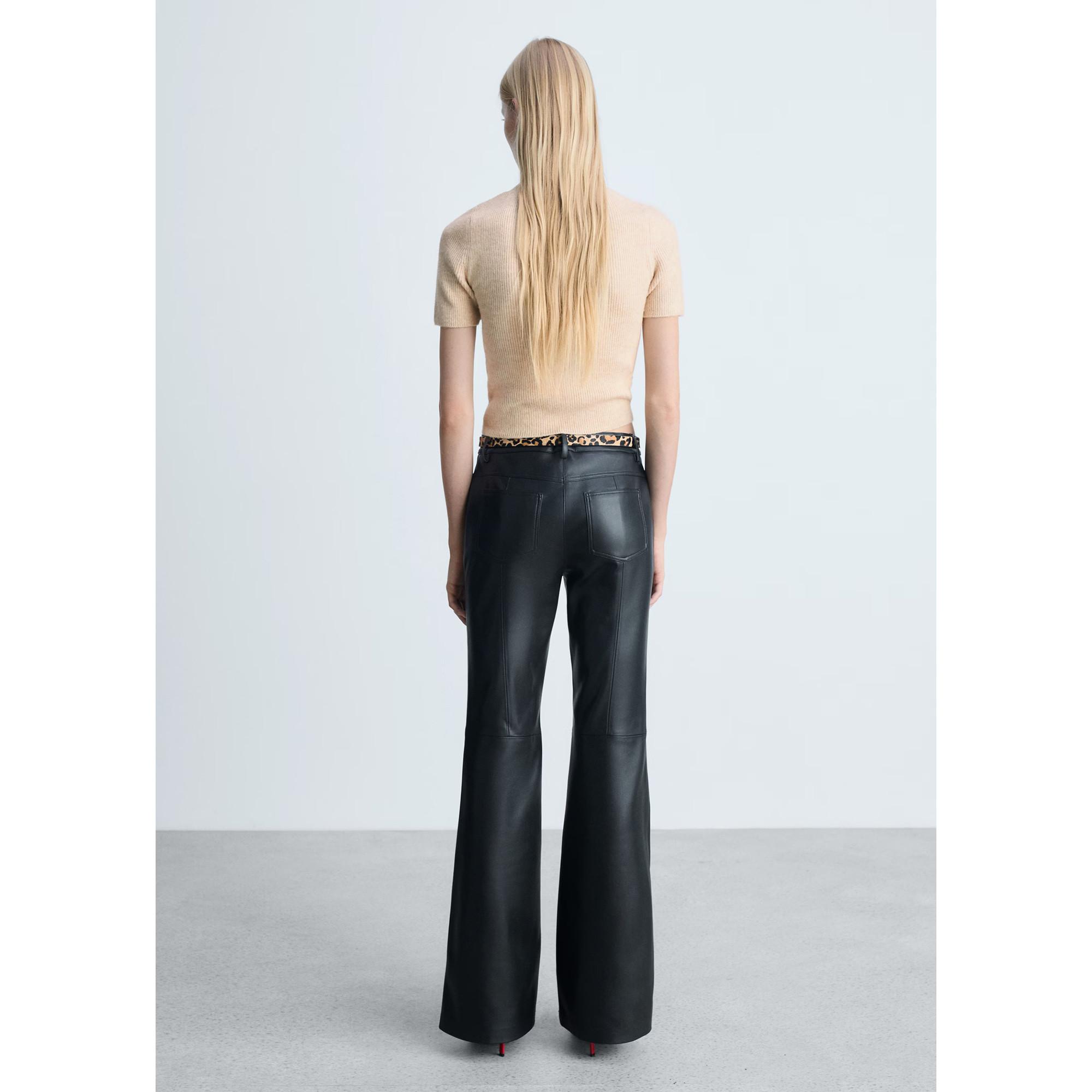 MANGO CAMISETE Maglione a Maniche Corte a Costine  