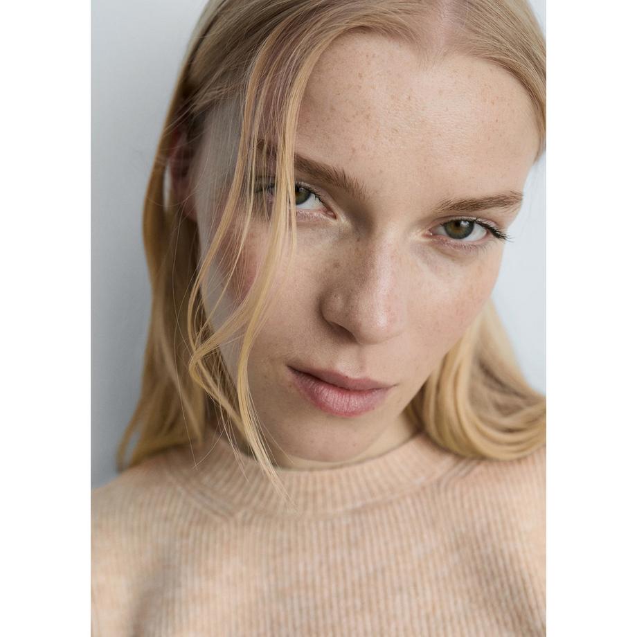 MANGO CAMISETE Pull Court Manches Courtes Côtelé  