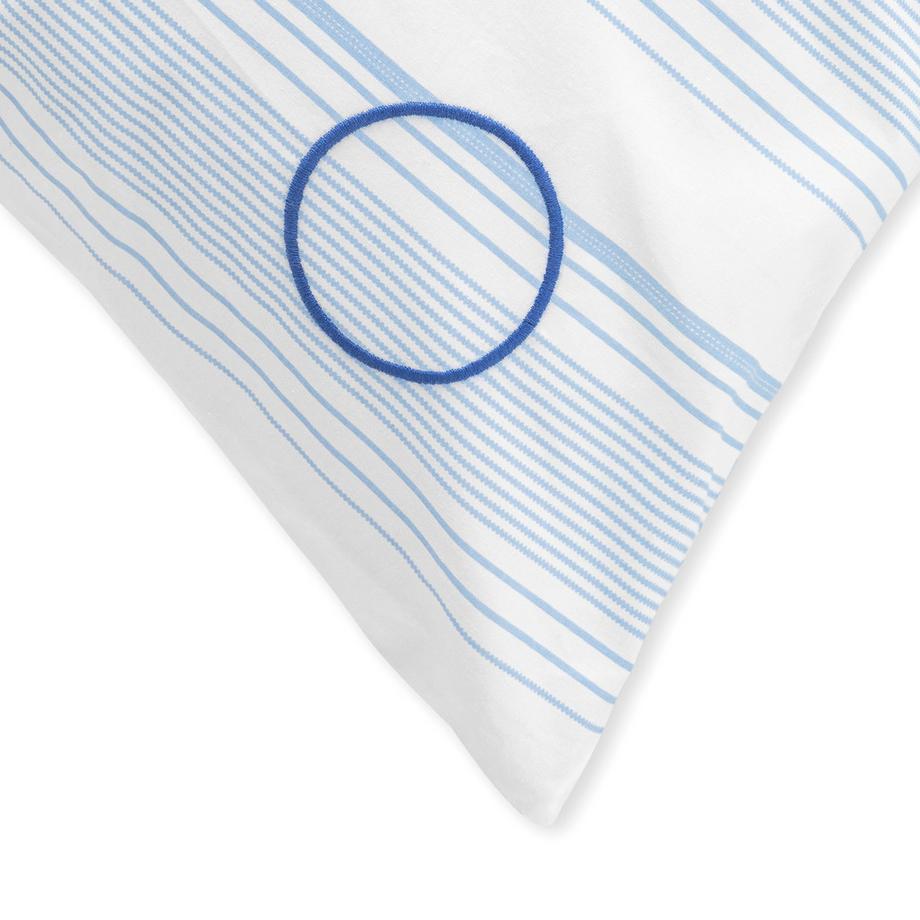 Manor Kelly Gestreifter bestickter Duvetbezug  