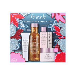 Fresh  Perfectly Dewy Skin & Lips - Coffret routine d'hydratation à la rose 