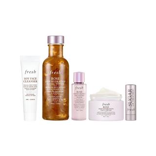 Fresh  Perfectly Dewy Skin & Lips - Coffret routine d'hydratation à la rose 