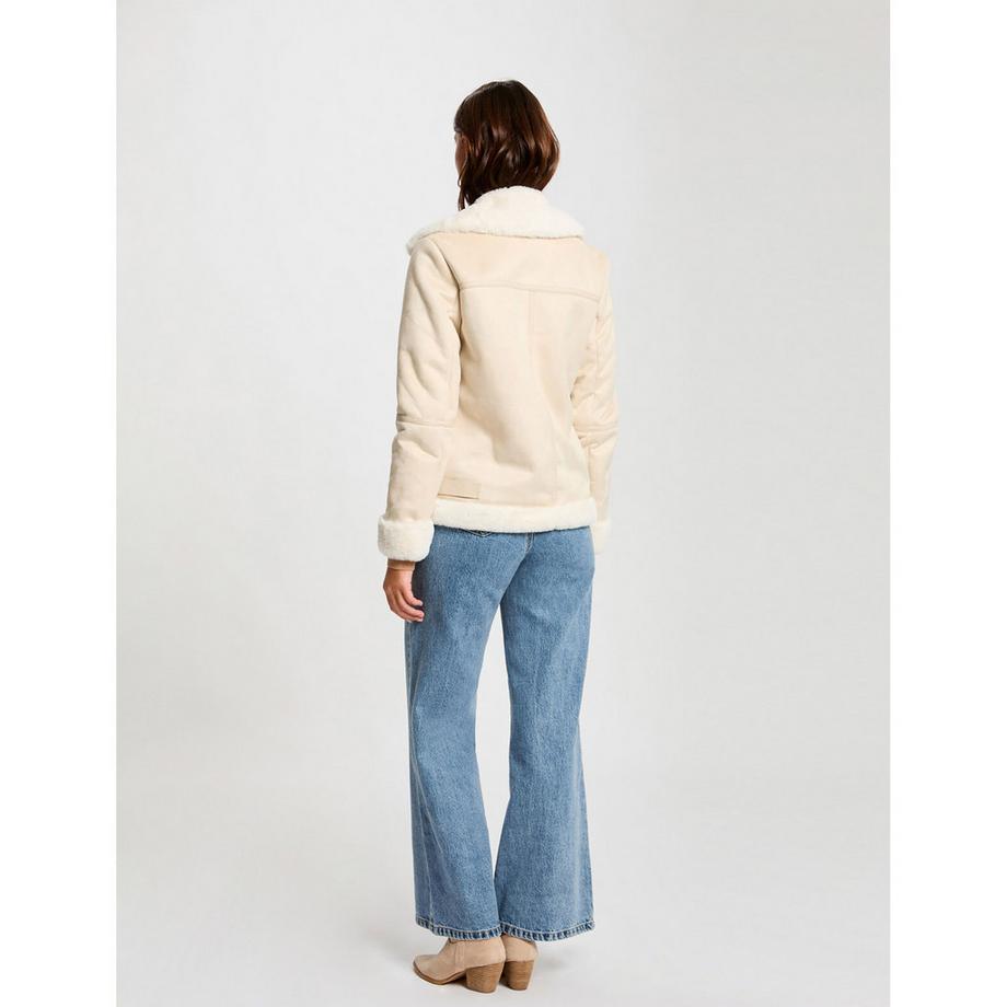 MORGAN Giubbotto Blouson Effetto Scamosciato  