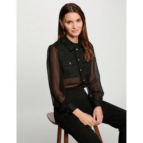 MORGAN Camicia Trasparente Maniche Lunghe  