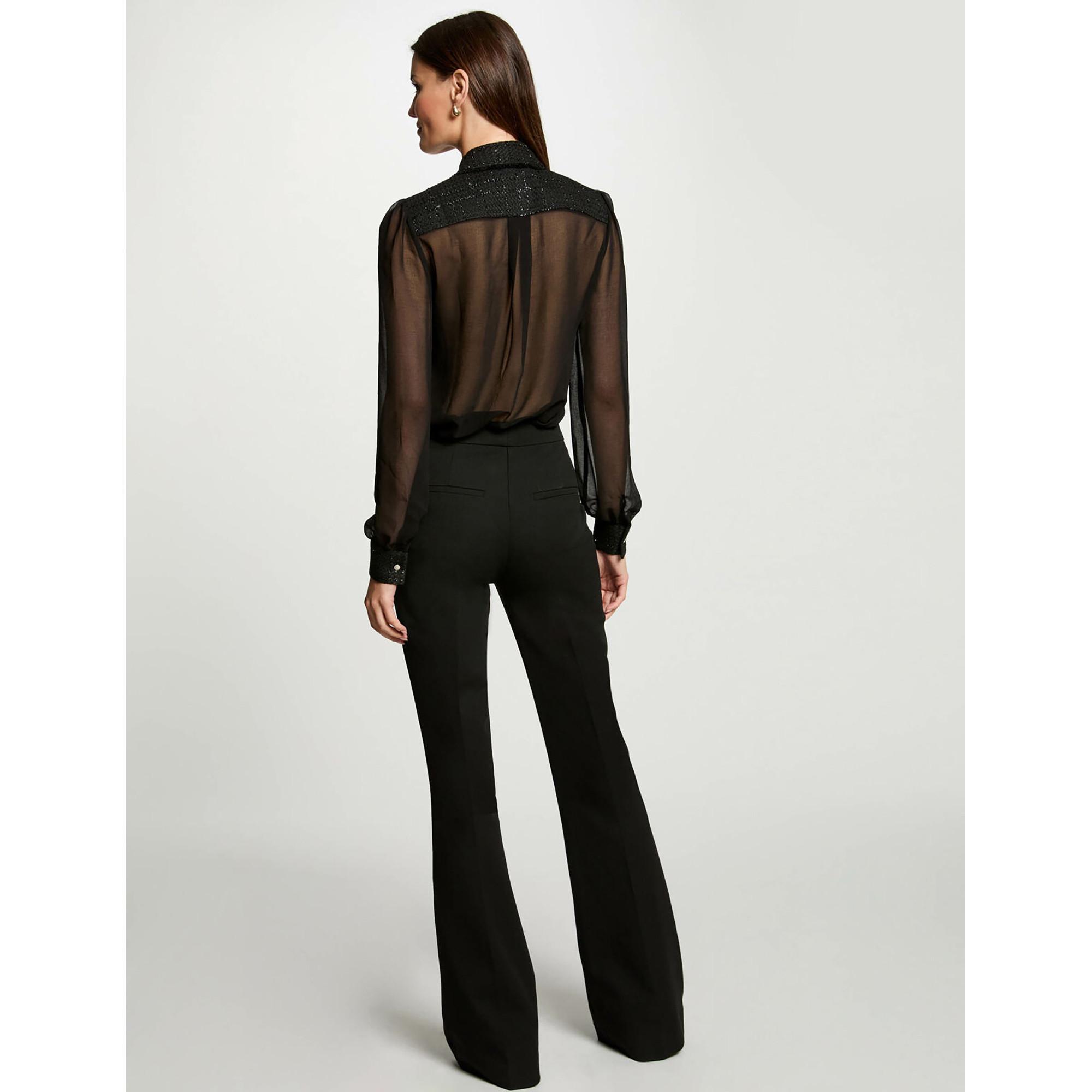 MORGAN Camicia Trasparente Maniche Lunghe  