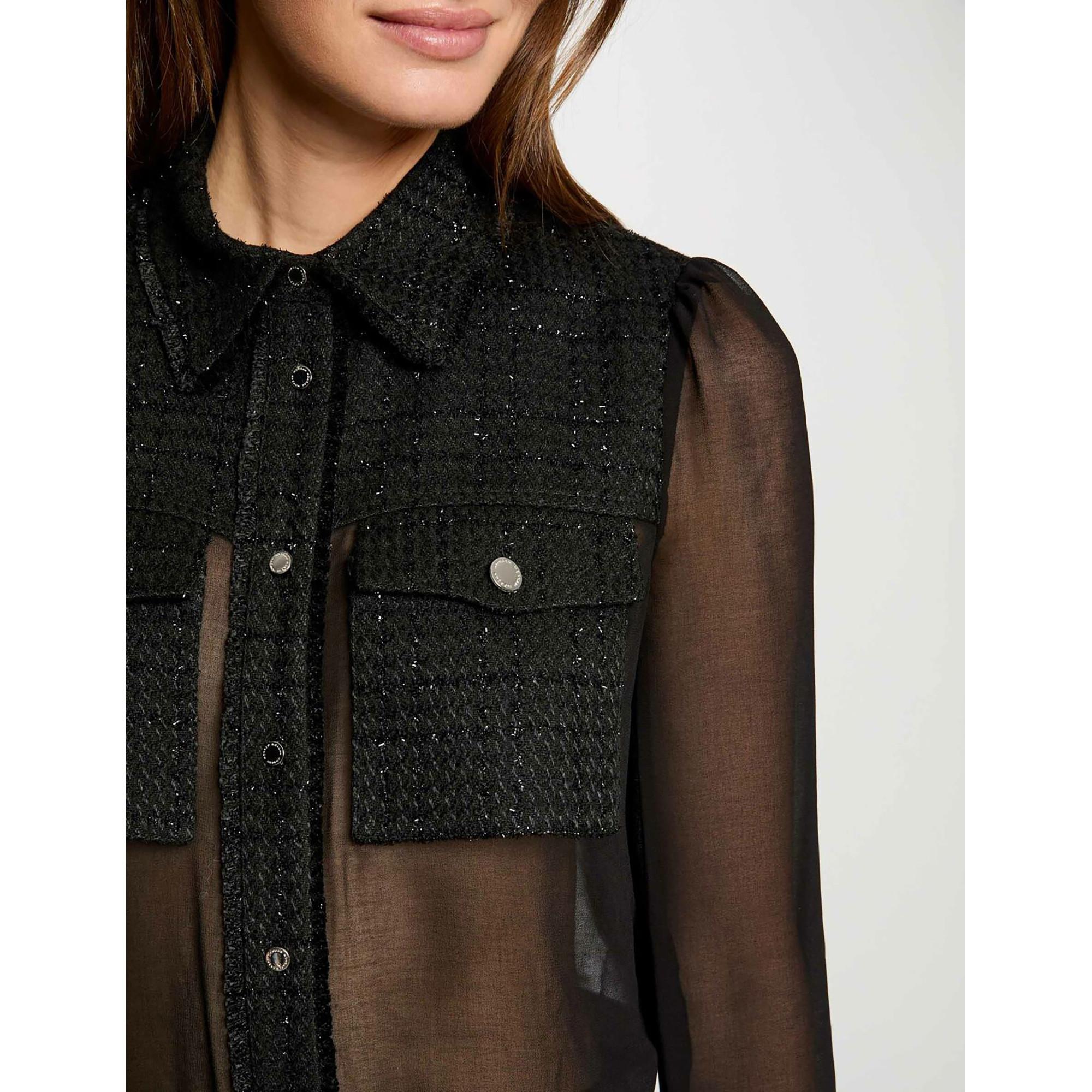 MORGAN Camicia Trasparente Maniche Lunghe  