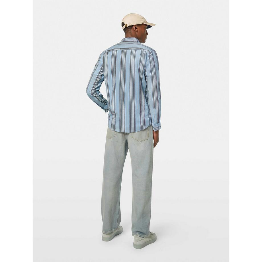 Scotch & Soda Crinkled-stripe regular fit shirt Hemd, langarm 