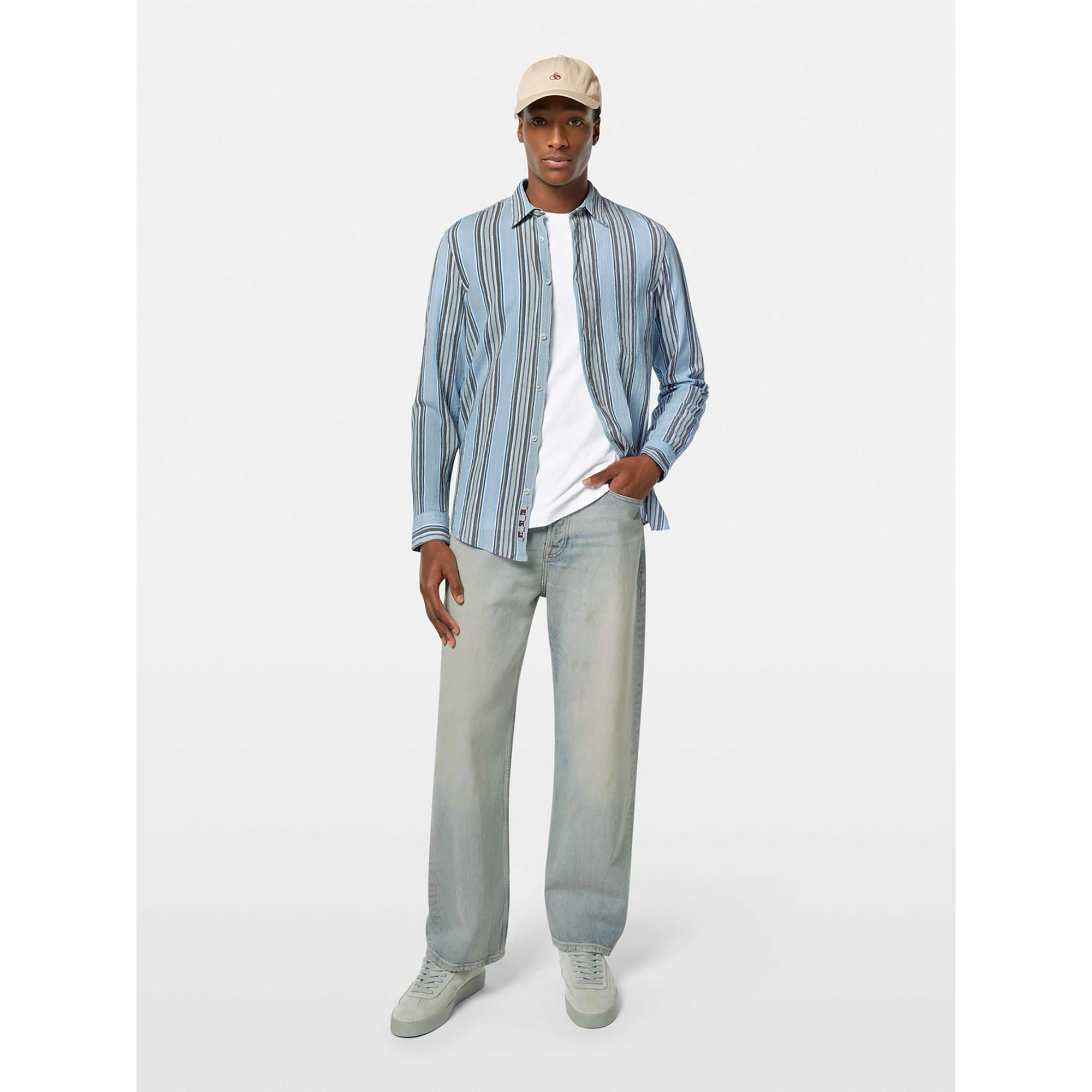 Scotch & Soda Crinkled-stripe regular fit shirt Hemd, langarm 