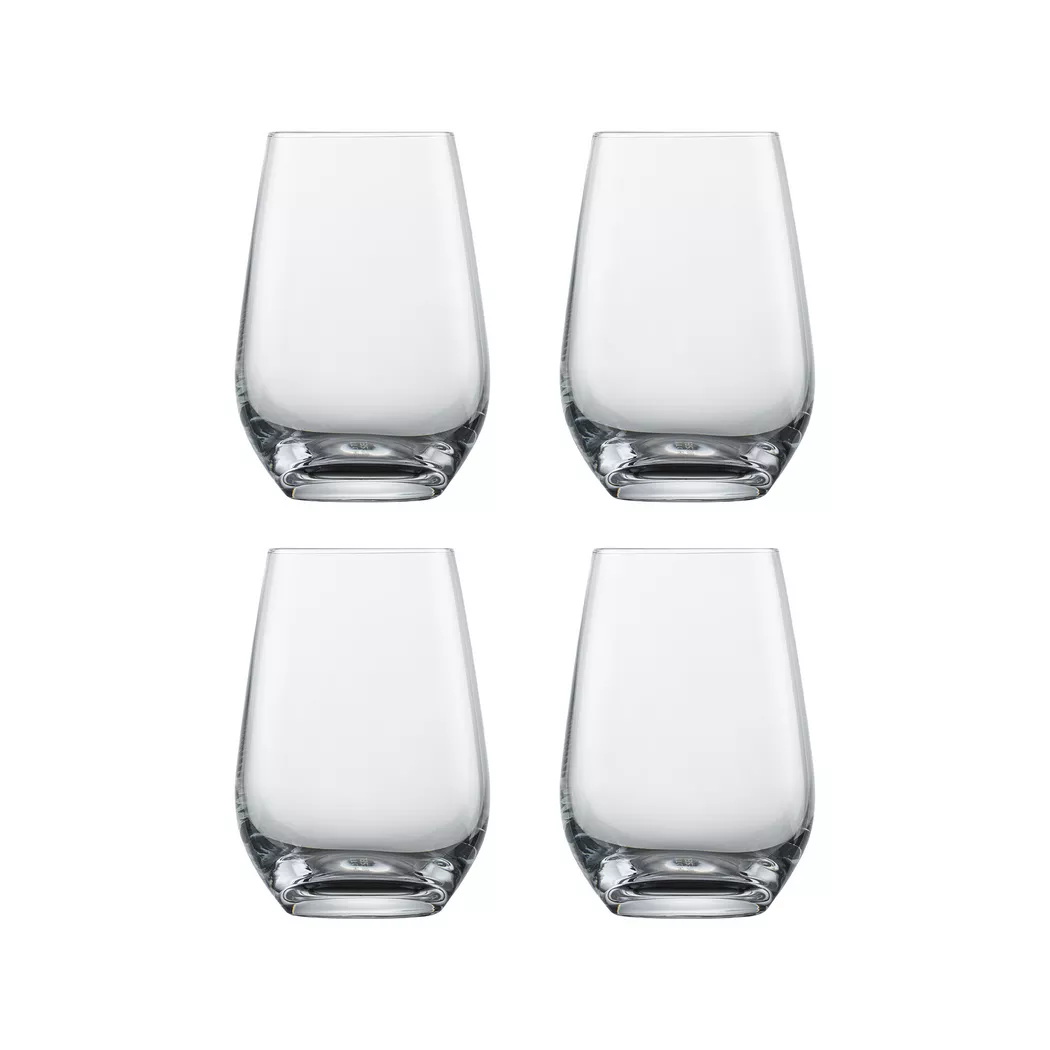 Longdrinkglas SCHOTT-ZWIESEL "Universalbecher Forté 557 ml 4er Set transparent", bunt (transparent), 4 tlg., Glas, Trinkgefäße