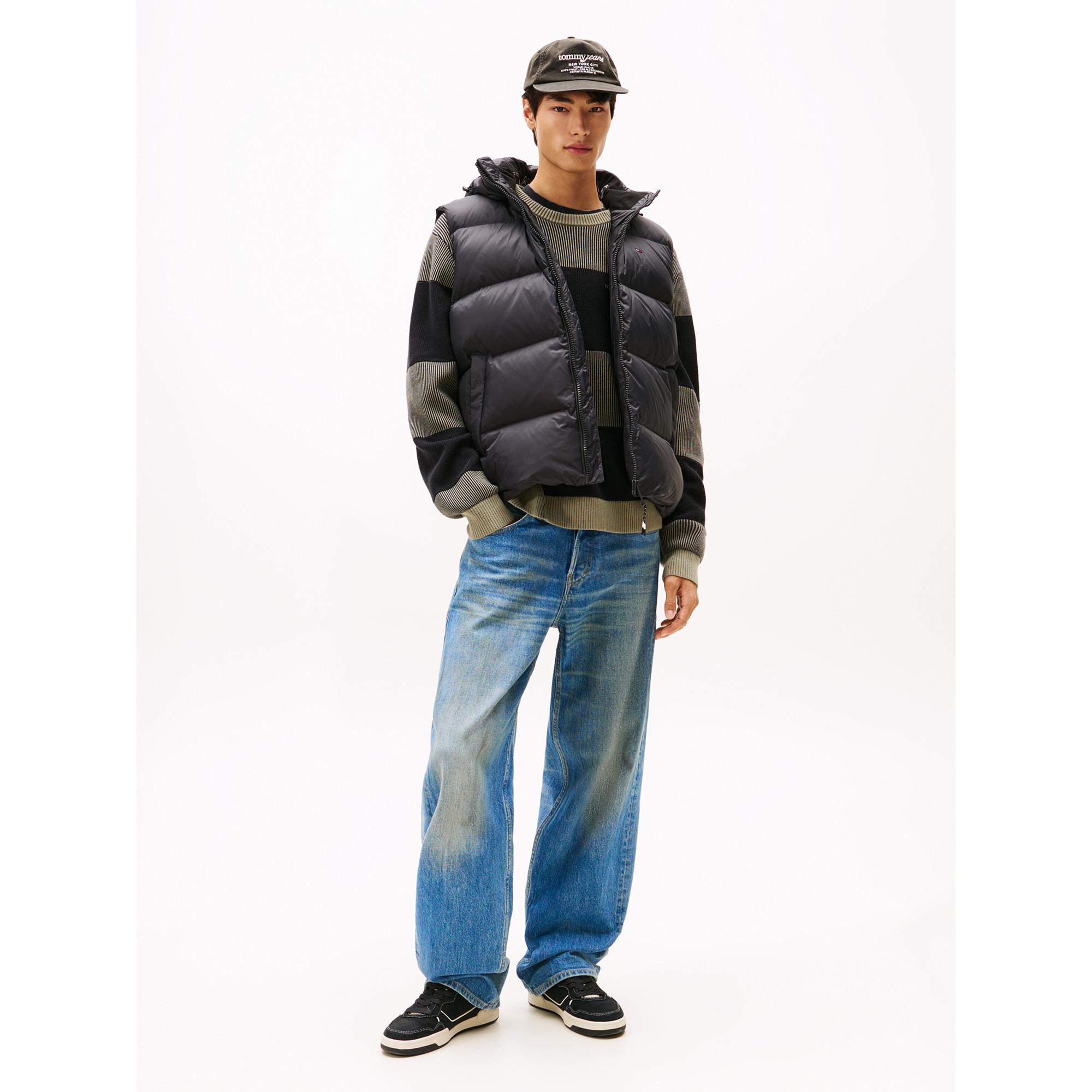 TOMMY JEANS TJM Essential Down V Wattiertes Gilet mit Kapuze  