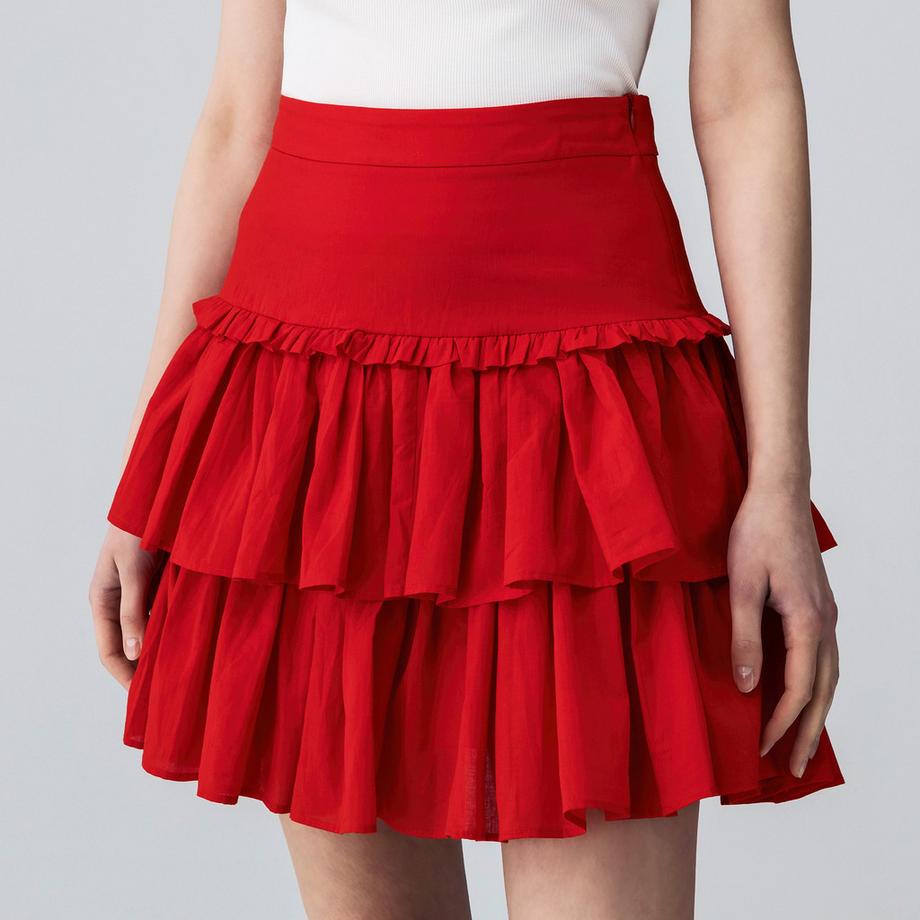 Manor Woman Jupe courte à volants étagés  