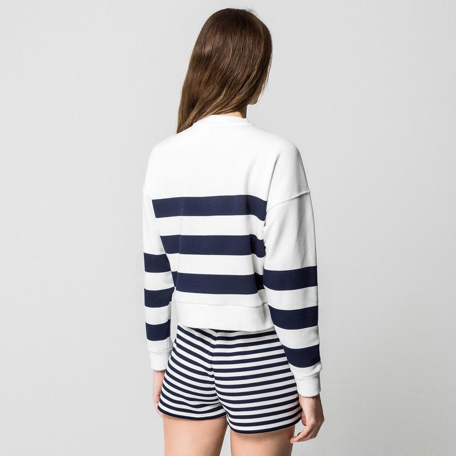 Manor Woman Sweat-shirt rayé à col rond  