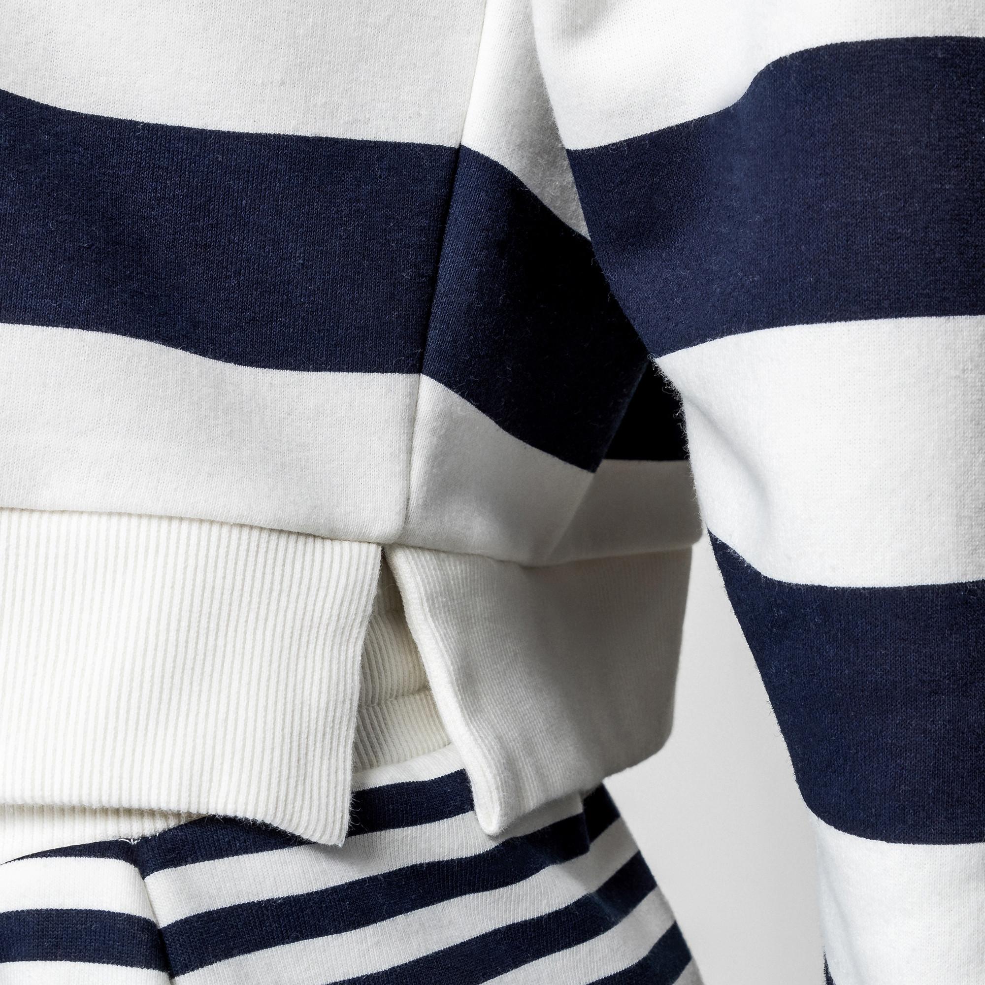 Manor Woman Felpa girocollo a righe  