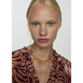 MANGO Langarm Midi Kleid  