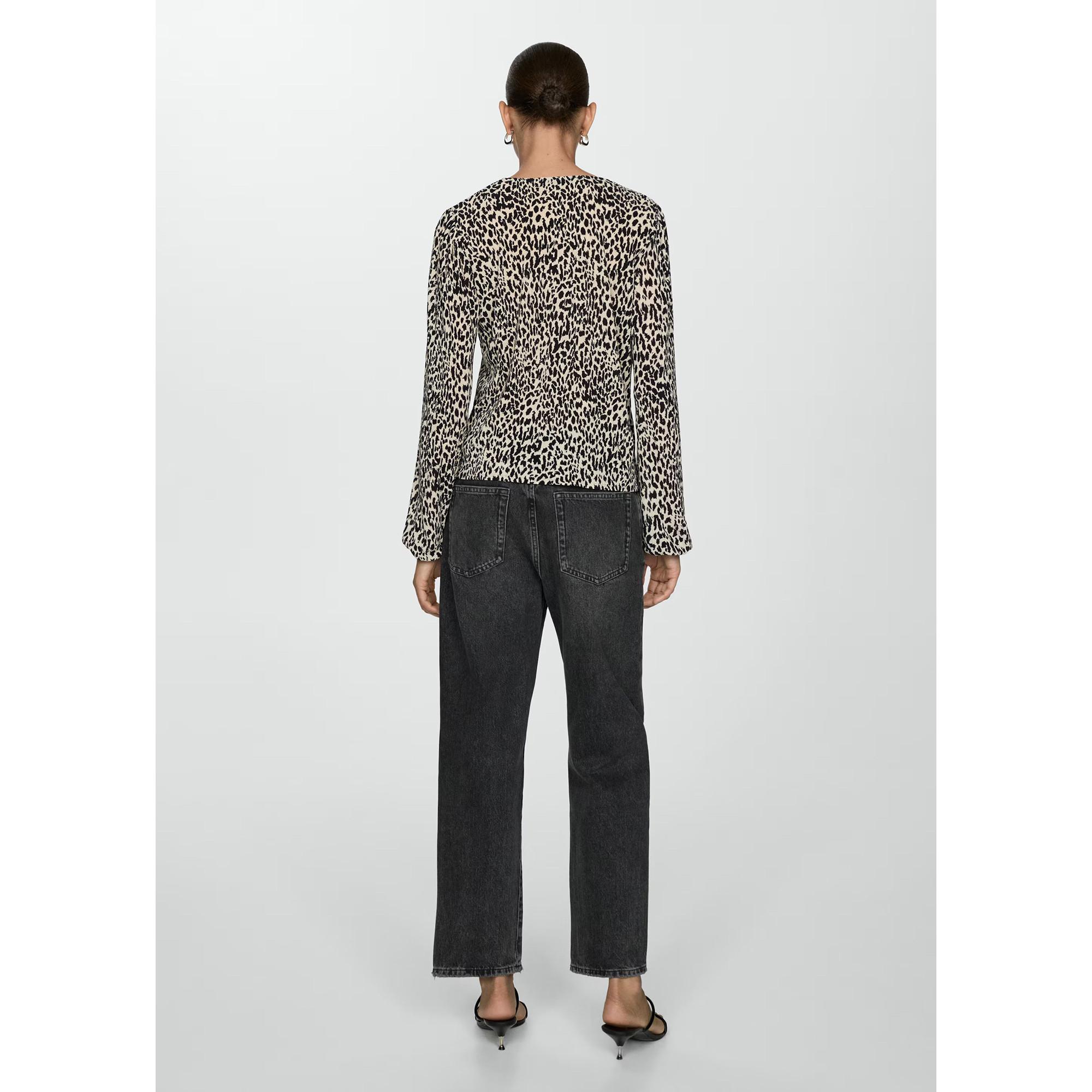 MANGO LIN Blouse Imprimée Col V  