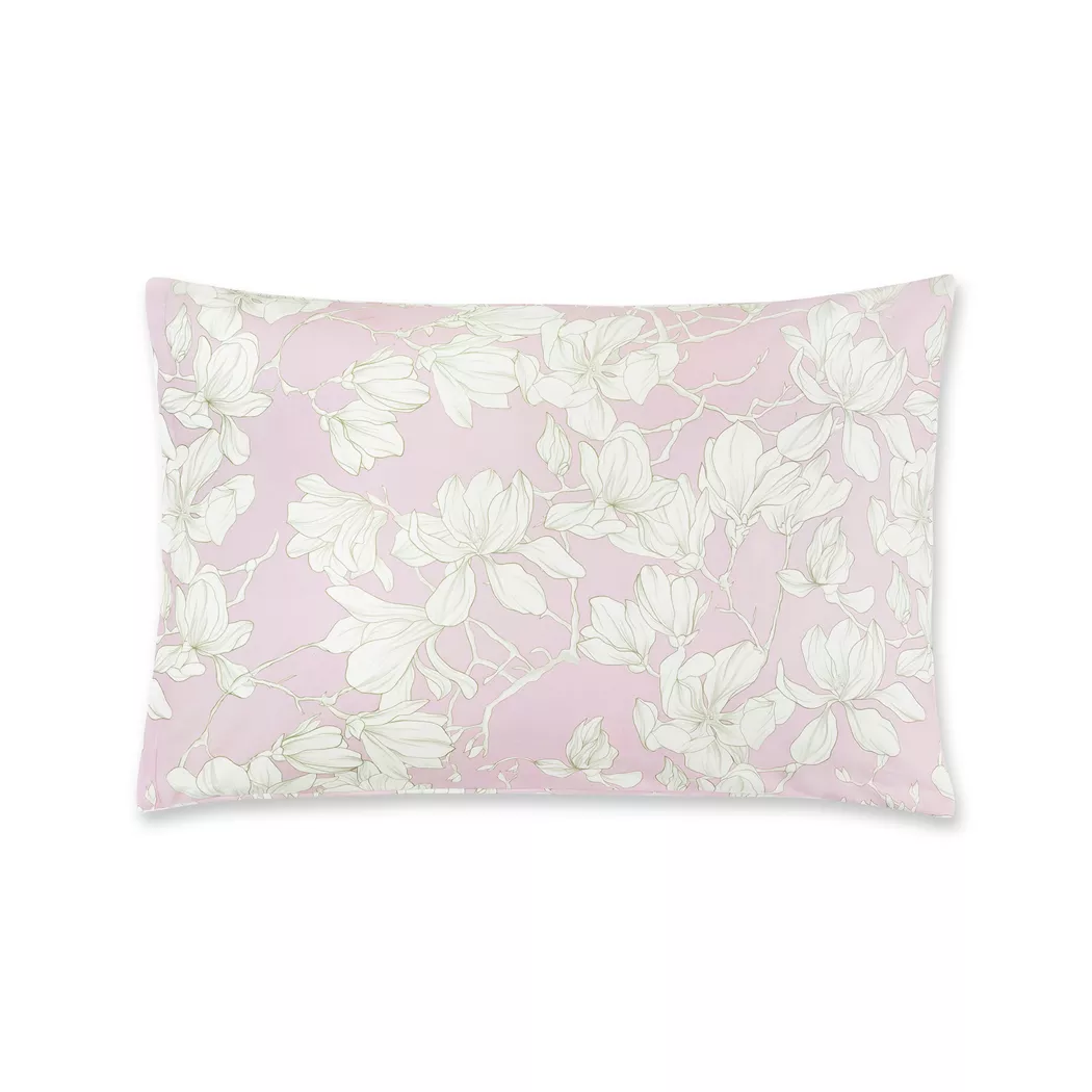 Manor - Kissenbezug, Cinzia Floraler Satin Kissenbezug, 50 x 90 cm, Lila