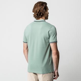 Manor Man Polo Shirt mit Streifendetails  