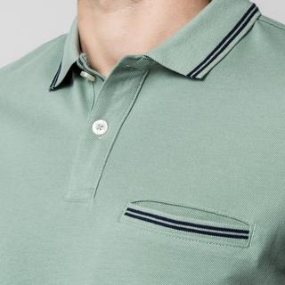 Manor Man Polo Shirt mit Streifendetails  