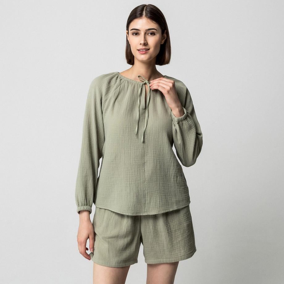 Manor Woman Chemisier Mousseline Manches Longues  