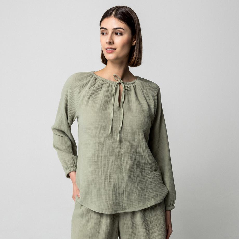 Manor Woman Chemisier Mousseline Manches Longues  