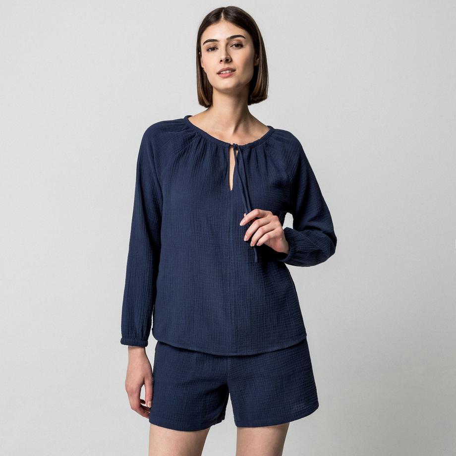 Manor Woman Camicetta Mussola Maniche Lunghe  