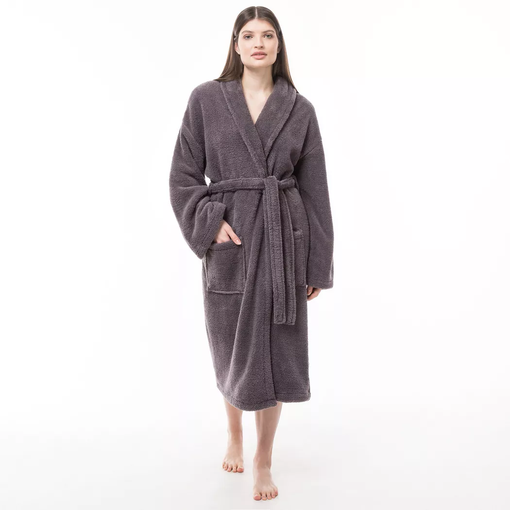 Manor - Bademantel, unisex, für Damen, Anthrazit, Größe S/M