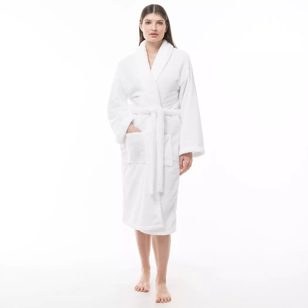 Manor - Bademantel, unisex, für Damen, Weiss, Größe S/M 4