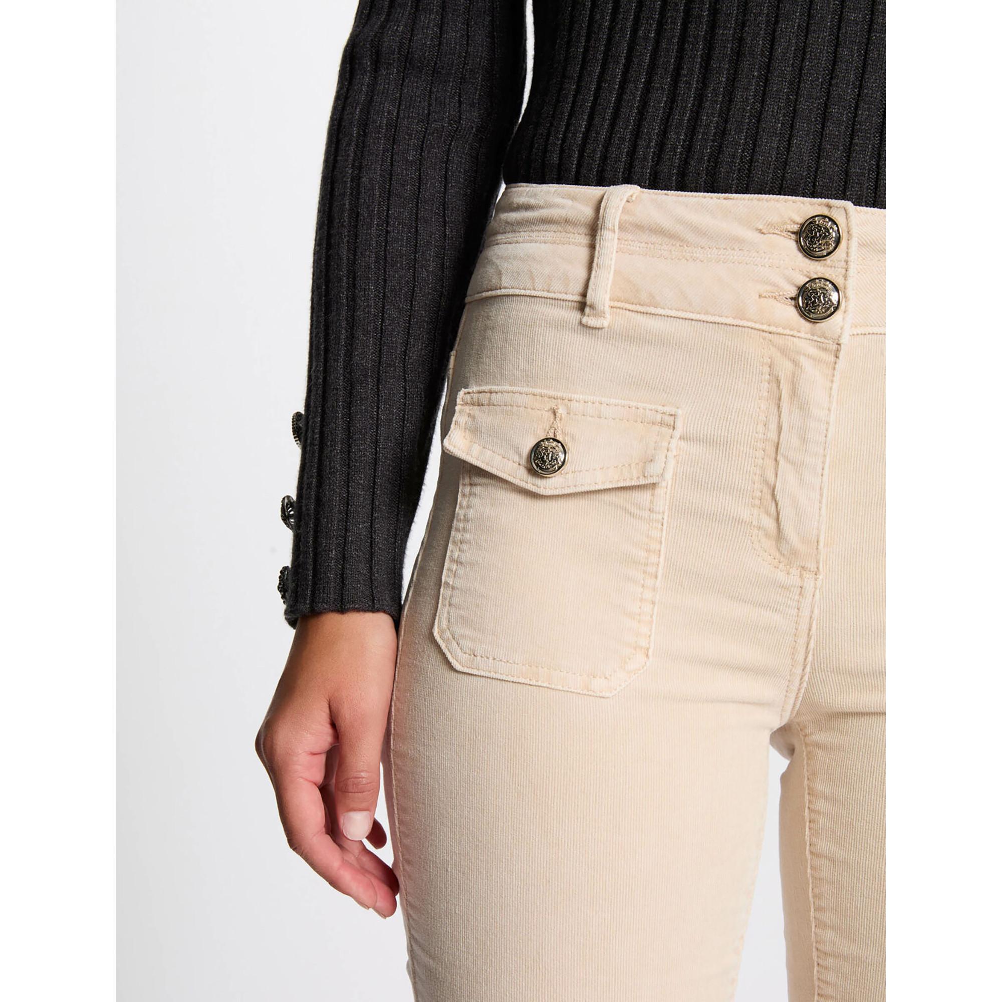 MORGAN Samt Slim Fit Hose  