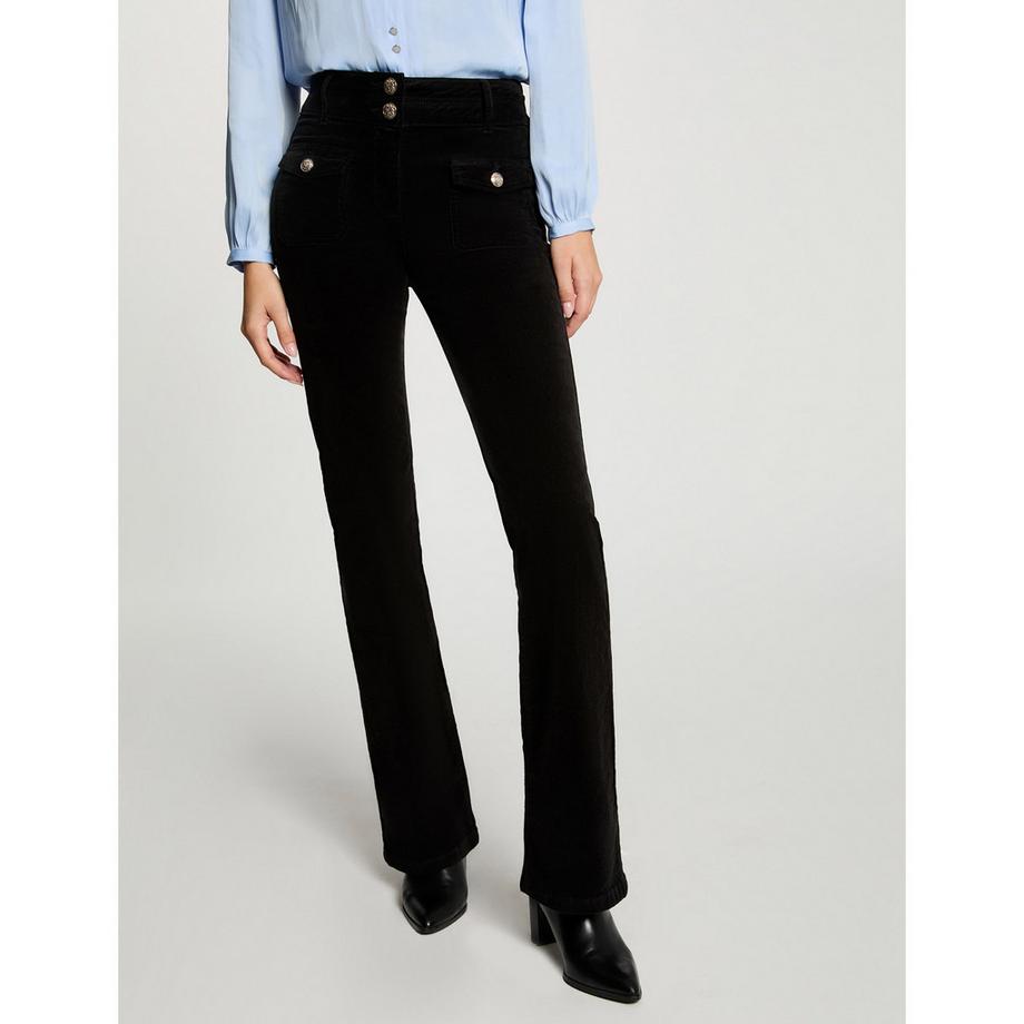 MORGAN Samt Slim Fit Hose  