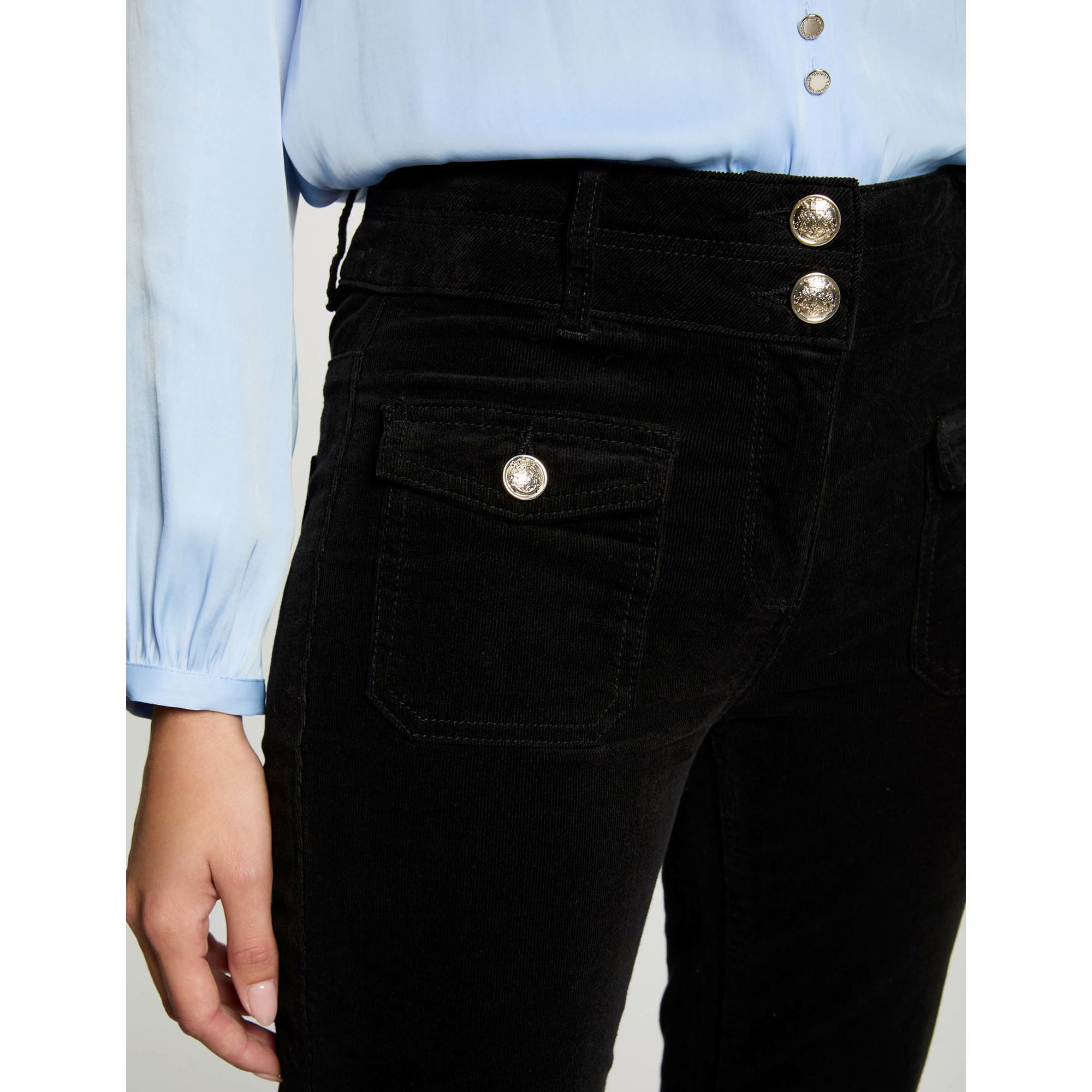 MORGAN Samt Slim Fit Hose  