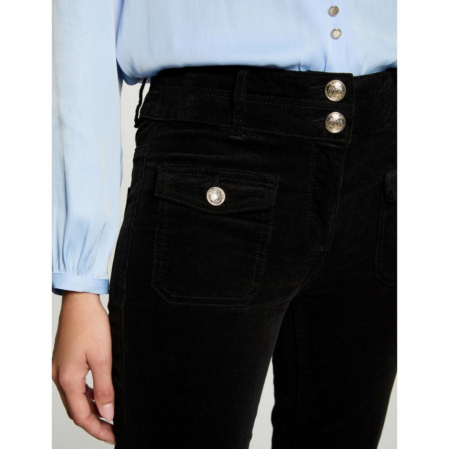 MORGAN Samt Slim Fit Hose  