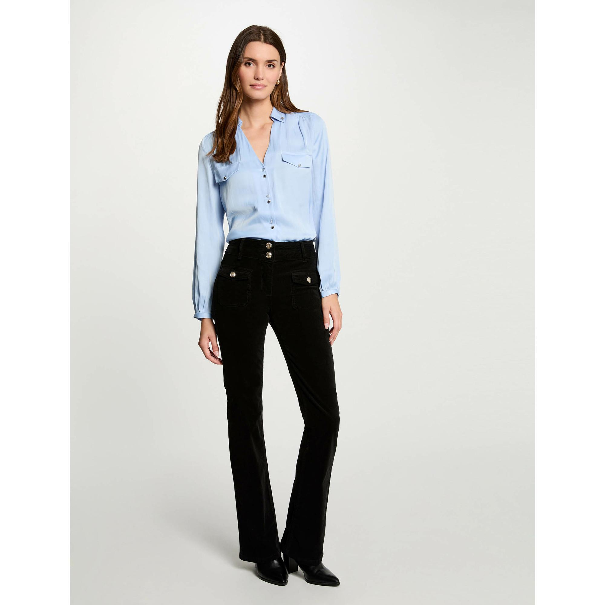 MORGAN Samt Slim Fit Hose  