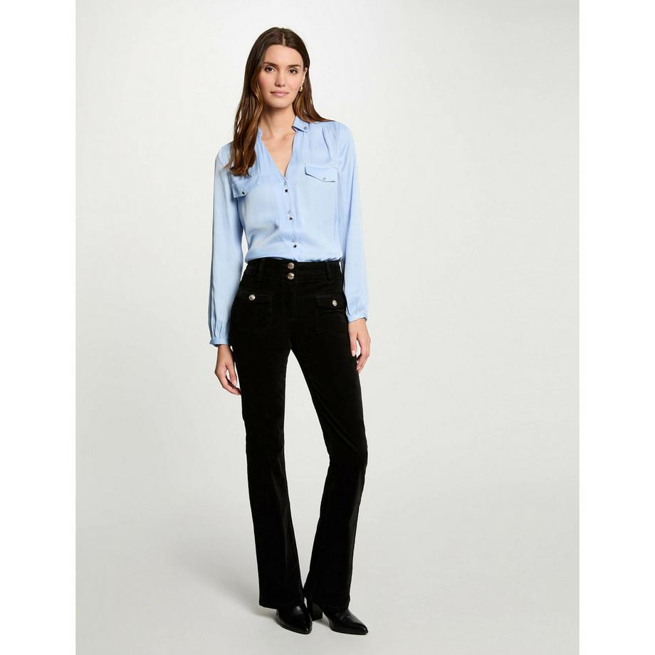 MORGAN Samt Slim Fit Hose  