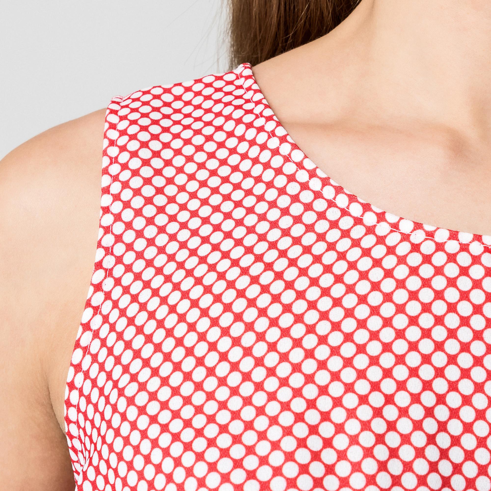 Manor Woman Ärmelloses gepunktetes A-Linien-Kleid  