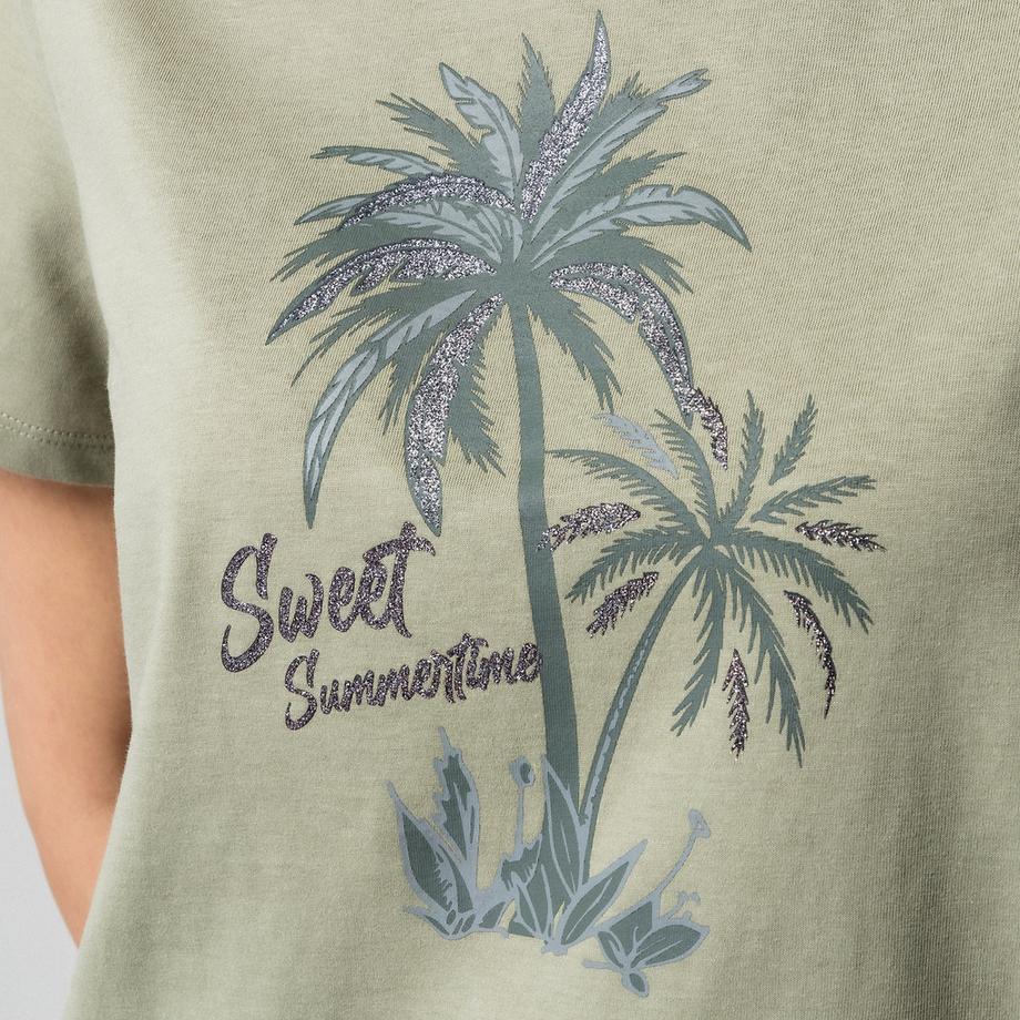 Manor Woman T-Shirt Palmen Print  