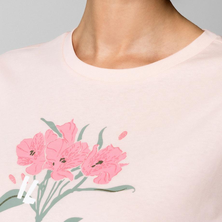 Manor Woman T-shirt Stampa Floreale Effetto Glitter  